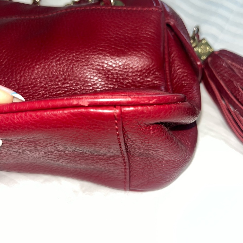 Tory Burch Burgundy Leather Crossbody Bag - Picture 6 of 10